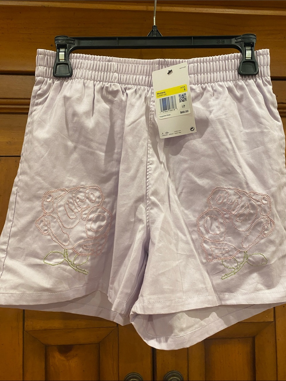 Nike Lilac Floral Embroidered Women's Shorts